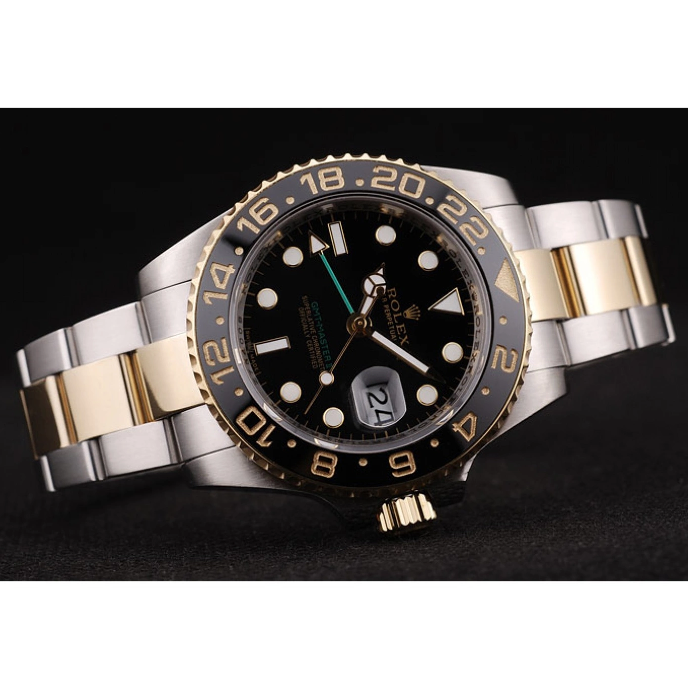 Aaa replica watch GMT Master Bezel 98229 Black II Rolex Dial Ceramic Black 0717
